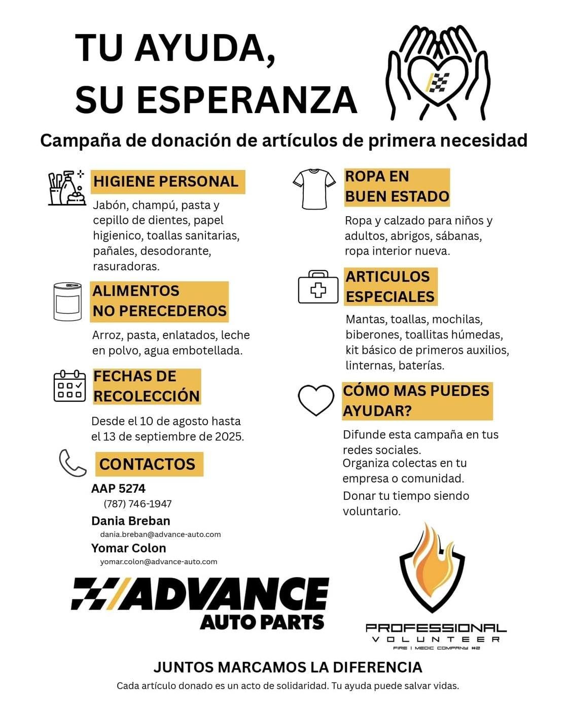 Tu ayuda, su esperanza